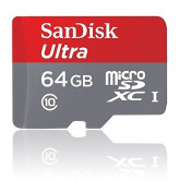 SanDisk Ultra Android microSDXC 64GB bis zu 80 MB/Sek, Class 10 Speicherkarte + SD-Adapter FFP